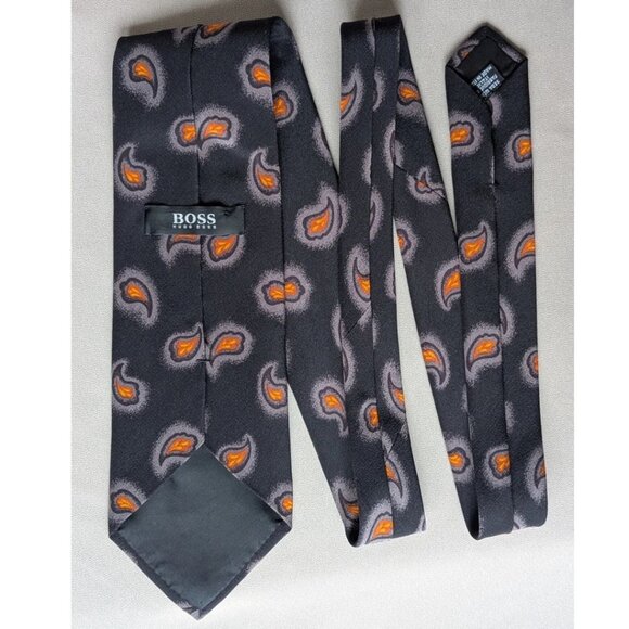 BOSS Hugo Boss 100% Silk Paisley Tie Made in Italy - Picture 3 of 4